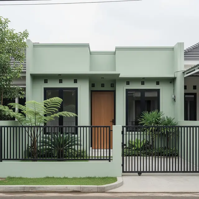 9 Warna Cat Depan Rumah yang Cocok untuk Pagar Hitam Doff, Bikin Tampilan Elegan