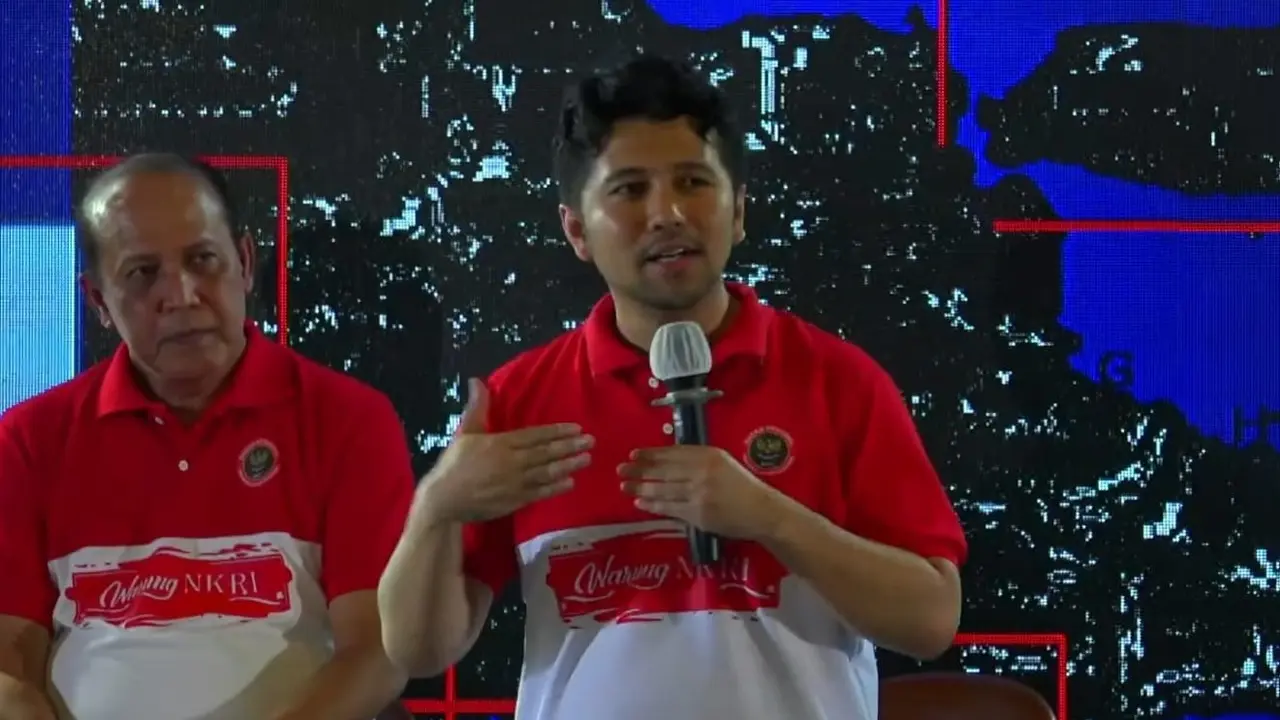 Wagub Jatim Emil Dardak pada dialog kebangsaan bertema 'Bersatu Membangun Bangsa yang Sejahtera dan Harmoni', di Ngagel,Surabaya, Minggu (30/10/2022).