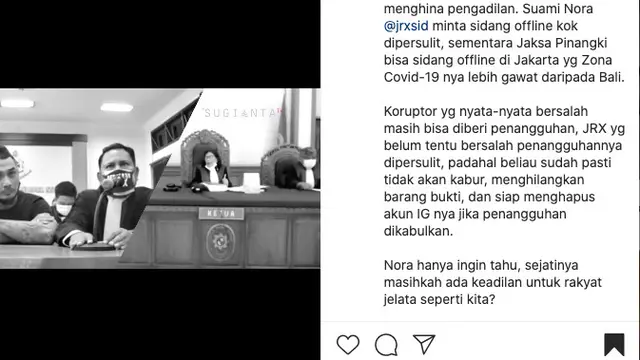Nora Alexandra Bandingkan Jerinx SID dengan Terdakwa Koruptor