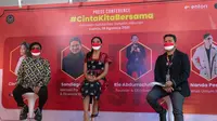CEO Eventori Rio Abdurrachman bersama Cinta Wirawan dan Nanda Persada, Ketua Umum IMARINDO.