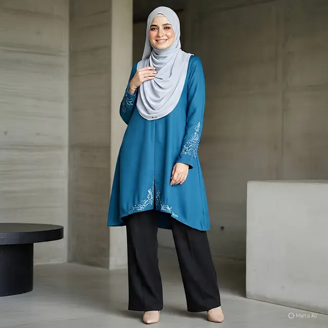 Tunik Calaya + Cealna warna hitam (created by AI)