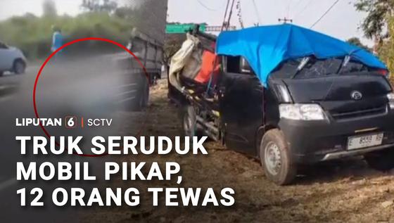 Pikap Rombongan Pengantin Ditabrak Truk di Indramayu, 12 Orang Meninggal Dunia