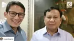 Cawapres Sandiaga Uno mengucapkan secara langung selamat ulang tahun kepada Prabowo Subianto.
