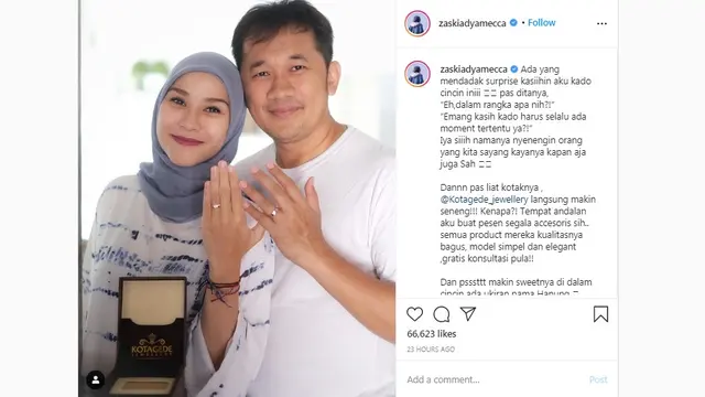 Hanung Bramantyo dan Zaskia Adya Mecca