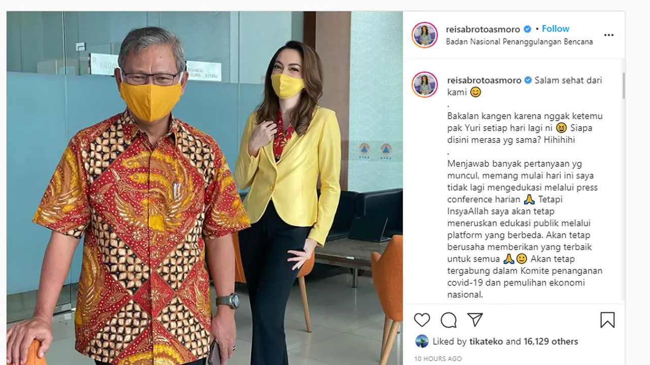 Achmad Yurianto, dr Reisa Broto Asmoro, Corona COVID-19, Corona, COVID-19, Indonesia Positif Corona, Corona di Indonesia.