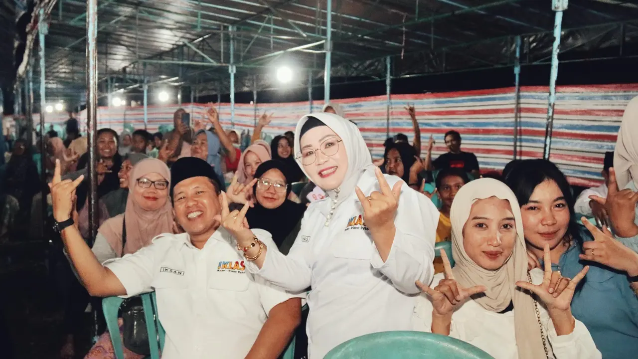 Kehadiran calon wakil bupati Morowali nomor urut 3, Iriane Iliyas disambut hangat oleh para ibu-ibu di kecamatan Bumi Raya (Istimewa)