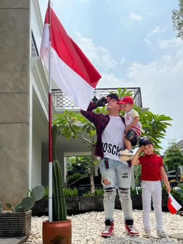 Glenn Alinskie rayakan HUT Kemerdekaan RI ke-77 (Instagram/glennalinskie)