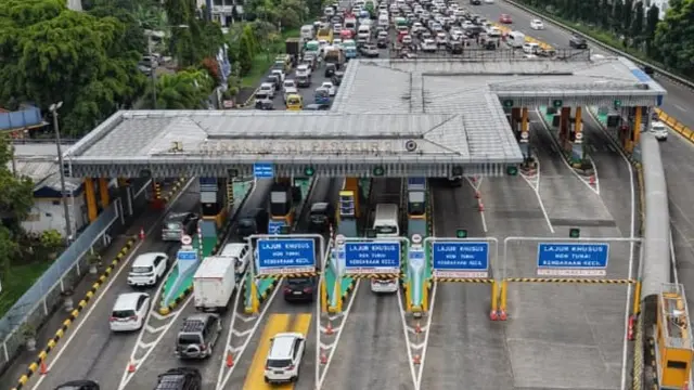 Ilustrasi gerbang tol.