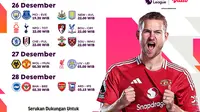 Jadwal pertandingan boxing day Liga Inggris 2024/25 pada matchweek 18 di Vidio. (sum. doc. vidio.com)