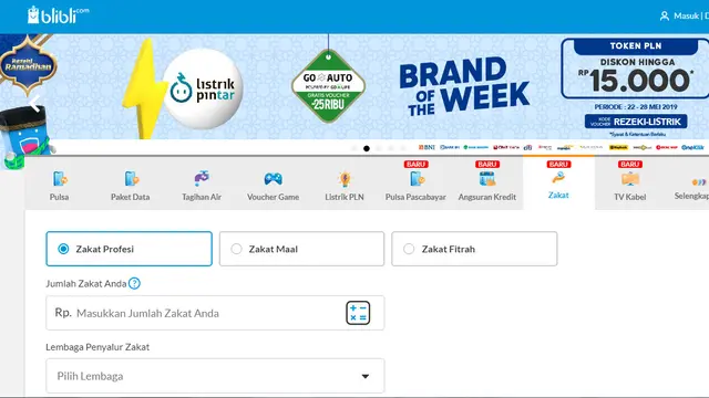 Zakat Mudah Lewat 3 E-Commerce Ini