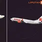 Banner Ethiopian Airlines dan Lion Air (Liputan6.com/Triyasni)