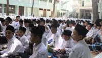 Peringatan Hari Santri Nasional di Blora. (Liputan6.com/Ahmad Adirin)