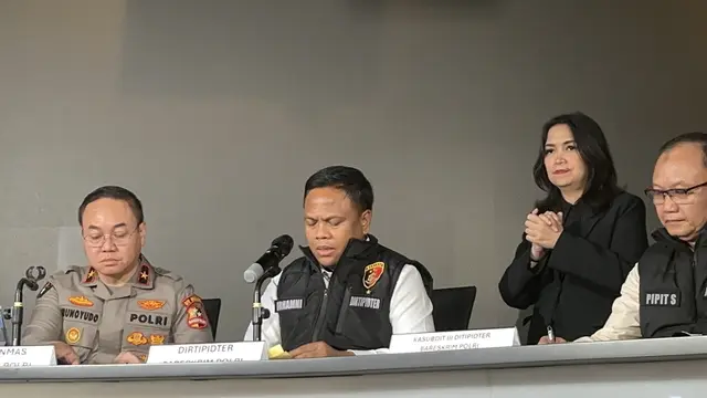 Konferensi pers Bareskrim Polri terkait penanganan kasus kebakaran hutan di Sumatera dan Kalimantan. (Liputan6.com/Winda Nelfira)