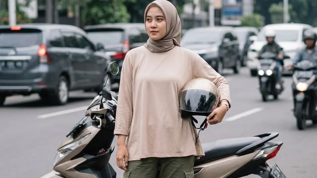 Blus A-Line Bahan Kaos Premium (Gemini AI)