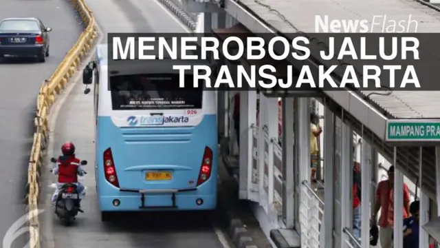 NEWS FLASH: Ini Sanksi Penerobos Jalur Transjakarta