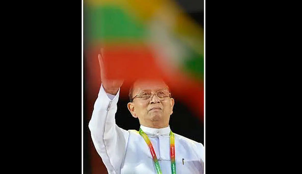 Dalam upacara penutupan, Presiden Myanmar U Thein Sein hadir untuk memberikan sambutan (Antara Foto/Prasetyo Utomo) 