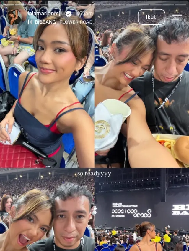 Marion Jola bersama tunangan nonton BIGBANG