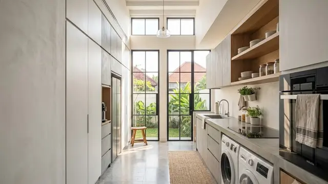 Dapur Sempit dengan Langit-Langit Tinggi