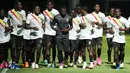 Pemain Timnas Mali U-17 menjalani sesi latihan jelang menghadapi Timnas Maroko U-17 pada pertandingan babak 8 besar Piala Dunia U-17 2023 di Solo, Jawa Tengah, Minggu (19/11/2023). Timnas Mali U-17 akan bertanding melawan Timnas Maroko U-17 pada pertandingan babak 8 besar di Stadion Manahan Solo, Sabtu, 25 November 2023. (Doc. LOC WCU17/RKY)