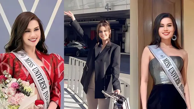 6 Gaya Miss Universe Indonesia Fabienne Nicole Kenakan Jaket Tenun hingga Gaun Malam dari Brand Lokal Saat Ikut Miss Universe 2023