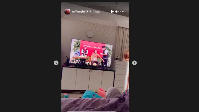 Raffi Ahmad Jalani Vaksin Covid-19, Rafathar dan Nagita Slavina Nonton Bareng dari Rumah