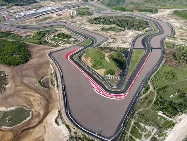 Indonesia akhirnya berkesempatan menjadi tuan rumah satu di antara rangkaian MotoGP 2022, tepatnya di Sirkuit Mandalika. (AFP/Bay Ismoyo)
