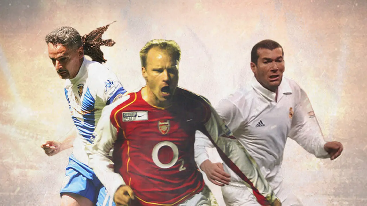 Ilustrasi - Roberto Baggio, Dennis Bergkamp, Zinedine Zidane