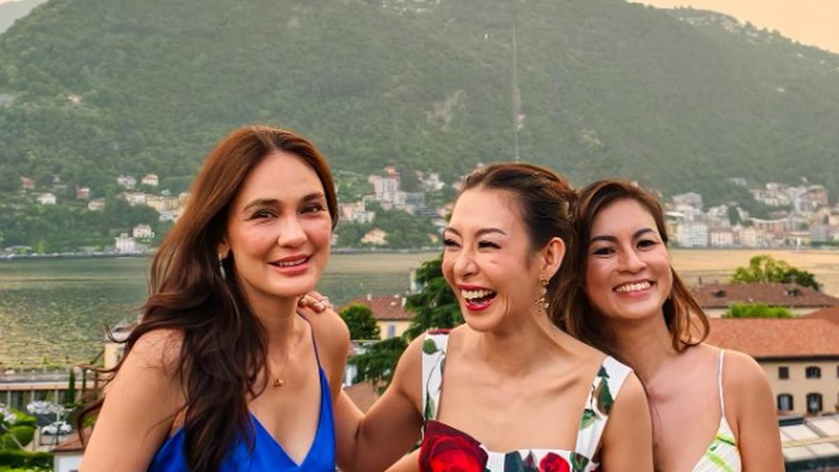 Luna Maya Mencuri Perhatian di Pesta Pernikahan di Italia: Gaun Biru yang Memukau!