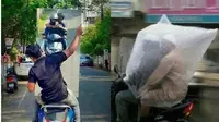 6 Kelakuan Bapak-Bapak saat Dibonceng di Motor Ini Kocak  (sumber: Instagram.com/ngakakkocak)