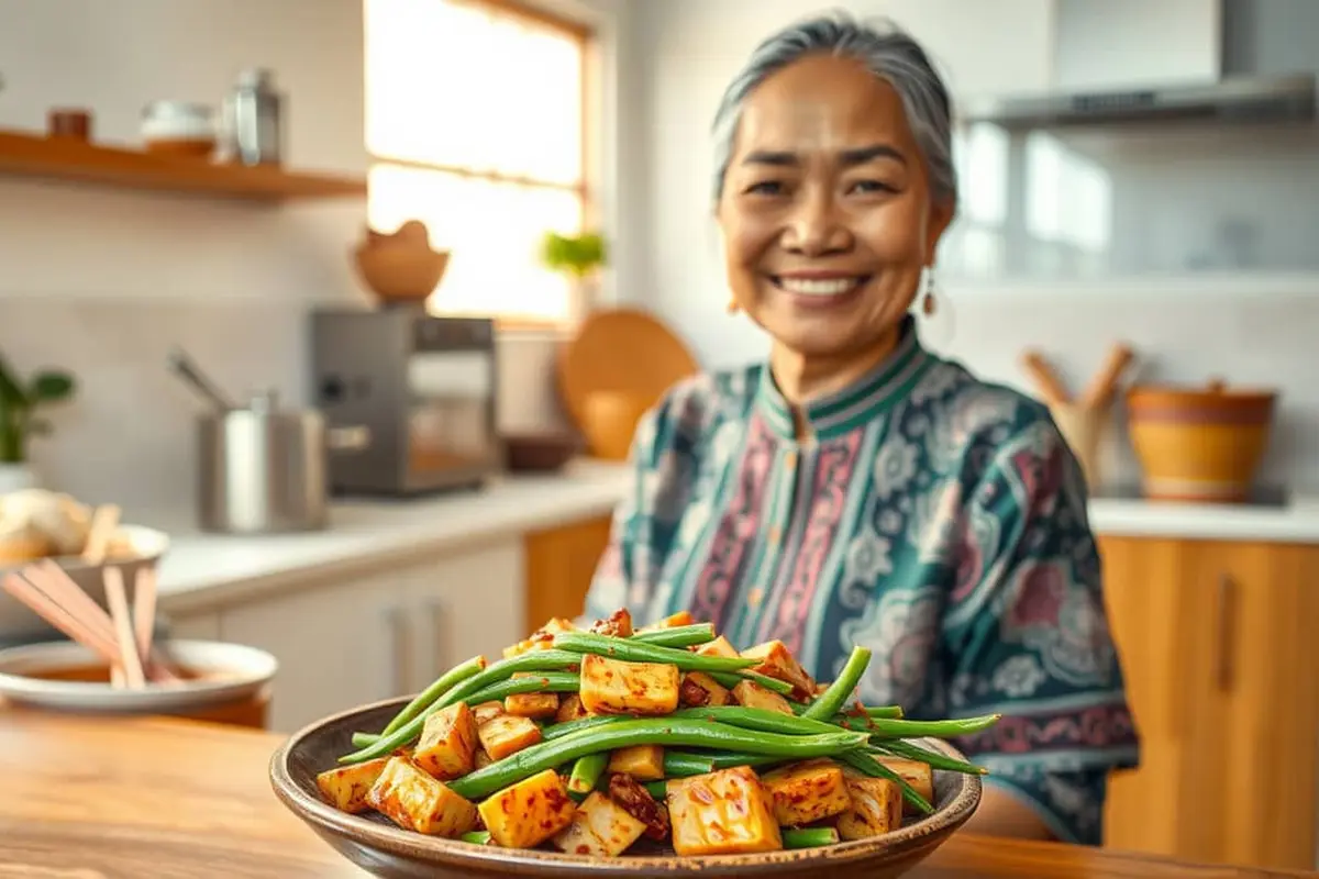 resep tumis kacang panjang tempe