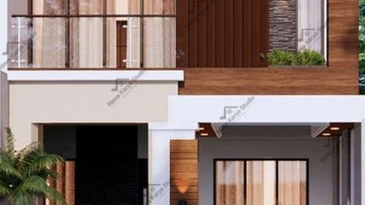 Rumah Warna Coklat 2 Lantai Type 36