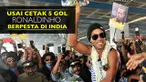 Video Ronaldinho bernyanyi bersama dengan teman setim usai cetak 5 gol di Liga Futsal India pada Senin (18/07/2016).
