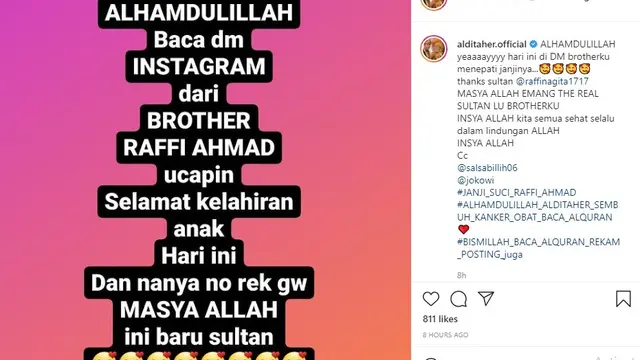 Aldi Taher (Foto: Instagran/@alditaher.official)