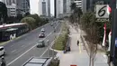 Penampakan pedestrian di kawasan Sudirman, Jakarta, Sabtu (11/8). Menjelang Asian Games 2018, pedestrian di kawasan Sudirman sudah dapat dinikmati masyarakat. (Liputan6.com/Herman Zakharia)