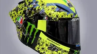 Helm Valentino Rossi untuk balapan MotoGP Emilia Romagna 2021 di Sirkuit Misano, San Marino. (MotoGP)
