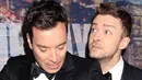 Jimmy Fallon dan Justin Timberlake memang dua sahabat yang tak terpisahkan! (REX/Shutterstock/HollywoodLife)