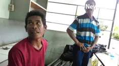 Keluarga Emi (41), salah satu korban selamat pembunuhan sadis di Pulomas mendatangi Rumah Sakit Kartika, Jakarta Timur. Bibih (43), suami Emi, datang dari Sukabumi, Jawa Barat.