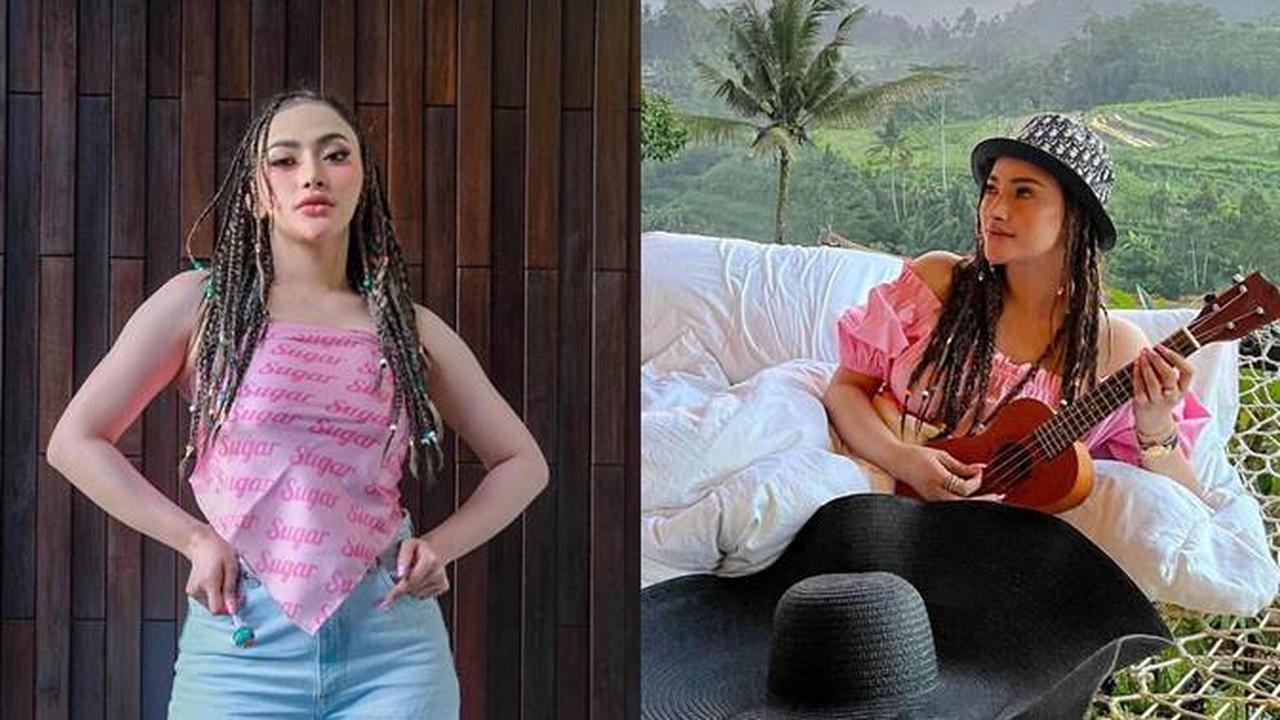 7 Potret Terbaru Amel Alvi, Liburan Ke Bali dengan Gaya Rambut Cornrow
