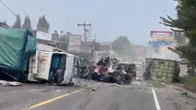 Truk Diduga Rem Blong Picu Tabrakan Beruntun di Sibolangit, Empat Orang Tewas