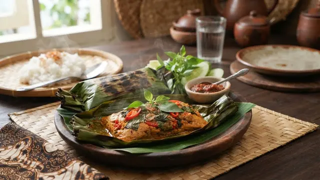 Resep Pepes Oncom Kemangi Pedas yang Harum/AI Generated