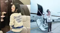Gaya Syahrini Saat Naik Jet Pribadi (Sumber: Instagram/princessyahrini)