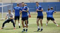 Timnas Islandia menggelar latihan tertutup di Stadion Sultan Agung (SSA), Bantul, Selasa (9/1/2018). (Bola.com/Ronald Seger Prabowo)
