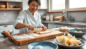 cara membuat kulit pangsit ©Ilustrasi dibuat AI