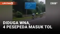 Duh, Rombongan Pesepeda Nekat Masuk ke Jalan Tol