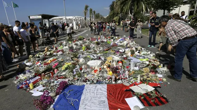 Tempat peringatan tragedi Bastile Day. (AP/File)