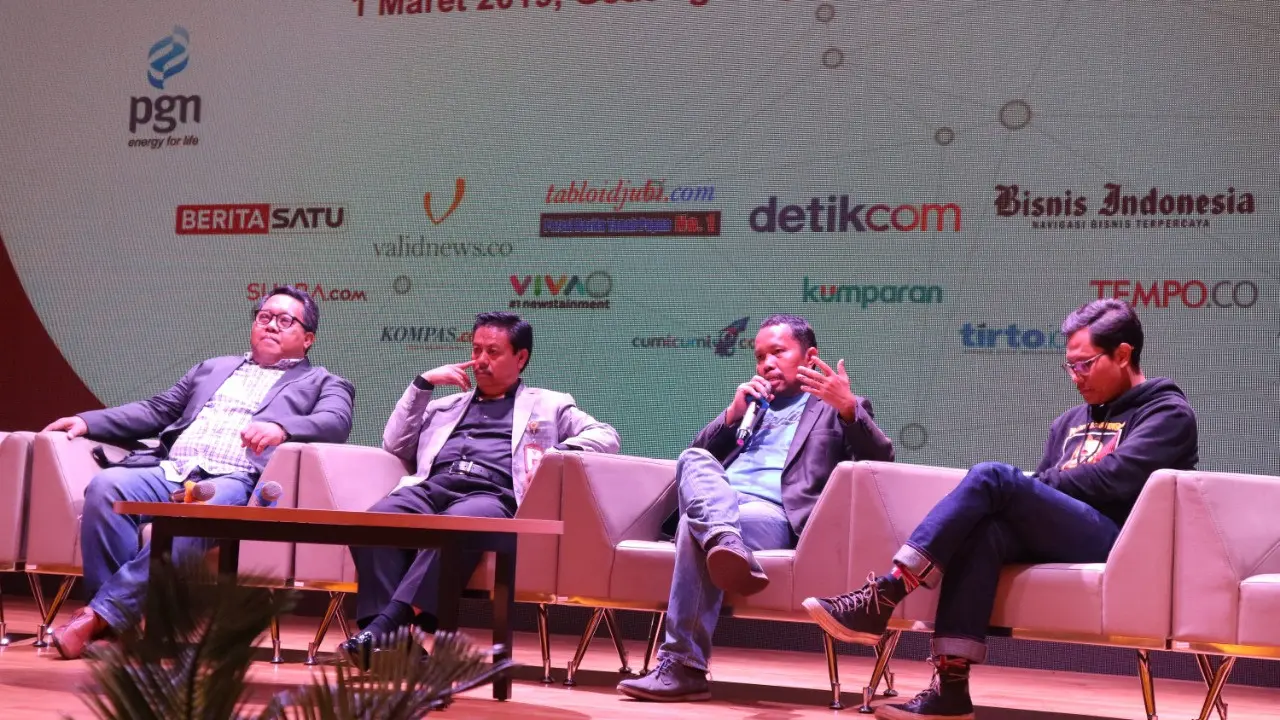 Ketua Umum AMSI, Wenseslaus Manggut menjelaskan IDMC dan Rakernas mengusung tema 'Masa Depan Media, antara Platform, Penyedia Konten, Bisnis dan Etika'.
