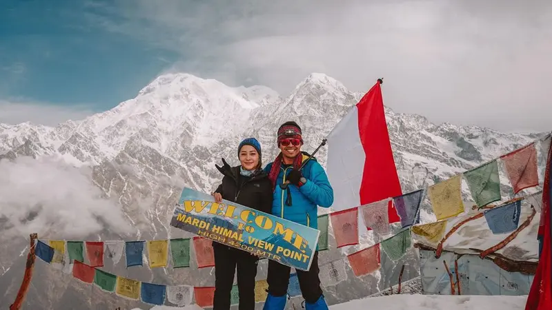 Potret perjuangan Nikita Willy mencapai Annapurna, Himalaya, Nepal