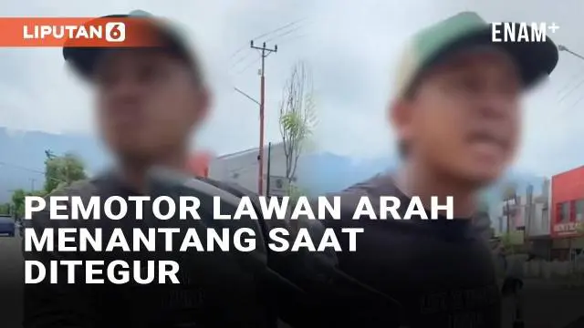 VIDEO: Viral Pemotor Malah Menantang Saat Ditegur Lawan Arah di Palu