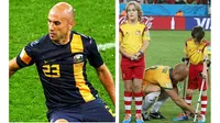 Mengharukan, Pemain Australia Bantu 'Maskot' Betulkan Tali Sepatu
