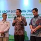 Direktur Utama PT PLN EPI, Iwan Agung Firstantara (kedua kanan) memberi keterangan pers usai FGD di Semarang. (ist)